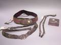 Three Silver Military and Other Belts and a Sterling Cigarette Box