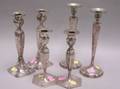 Three Pairs of American Sterling Silver Candlesticks
