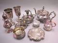Ten Pieces of Silver Plated Hollowware and Table Items