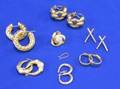 Six Pairs of Italian Gold Earrings