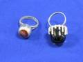 Spratling Silver and Hardstone Ring and a 1960s Silver Seima Ring