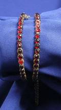 Pair of Garnet Antique Bangle Bracelets