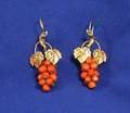 Antique 14kt Gold and Coral Earrings