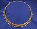 14kt Gold Seed Pearl and Lapis Fringe Necklace
