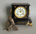 Waterbury enameled mantle clock