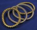 Two Pairs of 14kt Gold Bangles