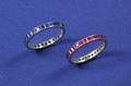 Two Sapphire and Ruby Eternity Bands