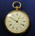 18kt Gold Chronograph Open Face Pocket Watch