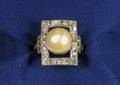 Cultured Pearl and Diamond Ring