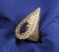 14kt Gold Amethyst and Diamond Ring