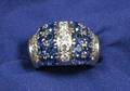 Platinum Sapphire and Diamond Ring
