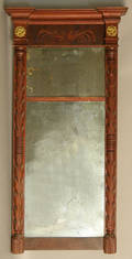 Federal carved mahogany mirror