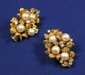 18kt Gold Cultured Pearl and Diamond Earclips Tiffany  Co