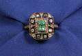 Antique Emerald Diamond Antique Ring