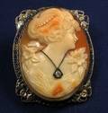 Cameo Habille Pendant Brooch