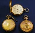 Three 18kt Gold Hunting Case Pocket Watches Swiss