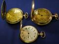 Three 14kt Gold Hunting Case Pocket Watches Swiss
