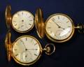 Three 18kt Gold Hunting Case Pocket Watches