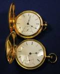 Two 18kt Gold Hunting Case Pocket Watches Swiss