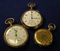 Three 14kt Gold Pocket Watches Waltham