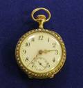 Antique 14kt Gold and Enamel Open Face Pocket Watch Smith Patterson  Co