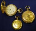 Three 14kt Gold Hunting Case Pocket Watches Elgin