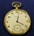 18kt Gold Openface Pocket Watch Waltham Maximus