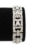 Art Deco Era Platinum  Diamond Link Bracelet