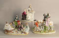 Three German porcelain figural groups