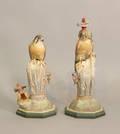 Two Boehm kestrel figures