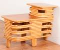Paul Frankl Rattan Step Side Table