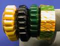 Four Bakelite Stretchy Bracelets