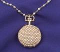 Edwardian Ladys 14kt Gold Pearl and Diamond Pendant Watch
