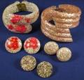 Lucite Hinged Glitter Bangles and Earclips