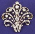 Edwardian 18kt Gold and Diamond BroochPendant