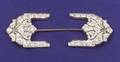 Art Deco Platinum and Diamond Clicquet Pin