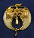 Antique 14kt Gold and Tiger Claw Brooch