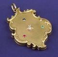 Art Nouveau 14kt Gold and Gemset Pendant Locket