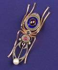 Diamond Gemset and Enamel Insect Brooch