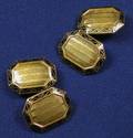 Art Deco 14kt Gold and Enamel Cufflinks