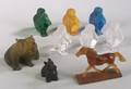 Nine Daum Art Glass Figures