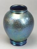 Orient  Flume Cypriotestyle Blue Iridescent Vase