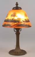 ReversePainted Boudoir Lamp