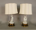 Pair of parian table lamps
