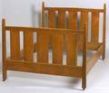 Arts  Crafts Oak Double Bed
