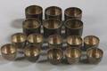 Sixteen Hammered Sterling Silver Cups