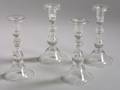 Set of Four Steuben Candlesticks