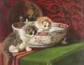 Sidney Lawrence Brackett American 18521910 Kittens in a Bowl