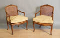 Pair of French caned armchairs