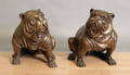 Pair of English bulldog figures